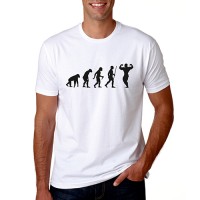 Vtipné tričko - Evolúcia - kulturista